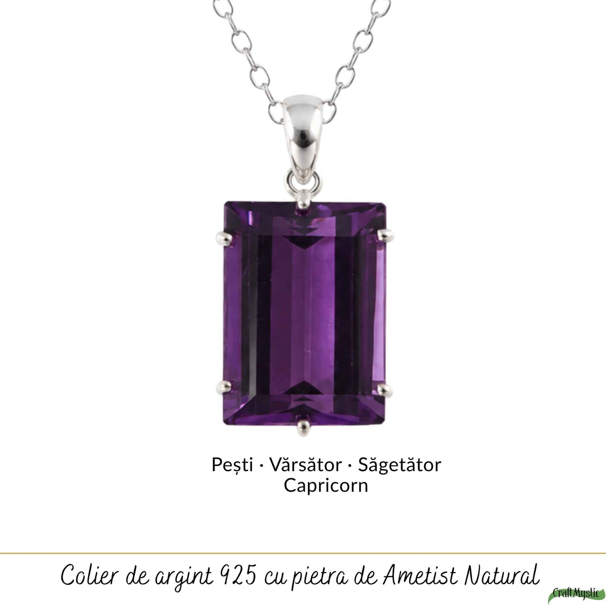 Colier cu Ametist, Argint 925 – CraftMystic