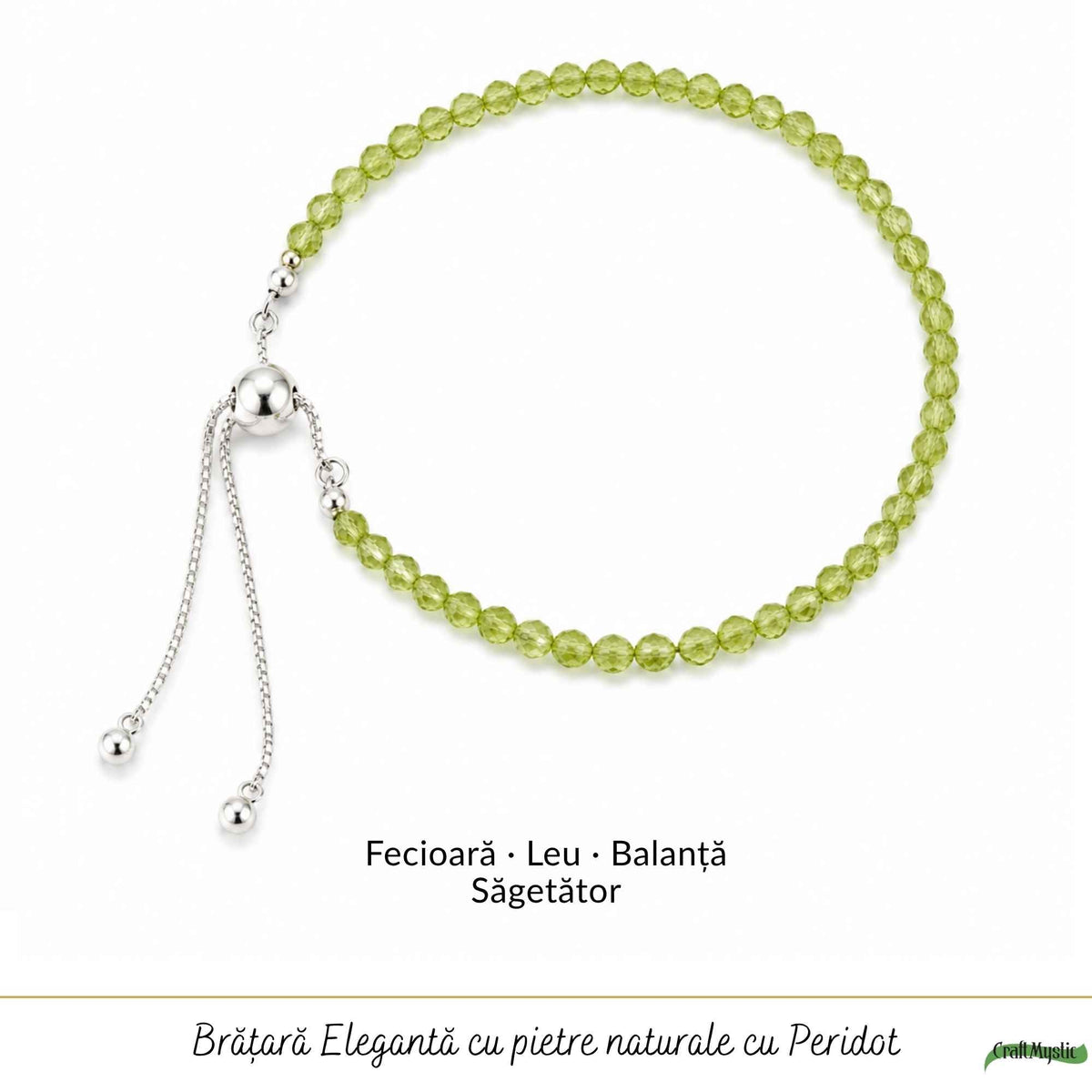Brățară cu Peridot, Argint 925 – CraftMystic