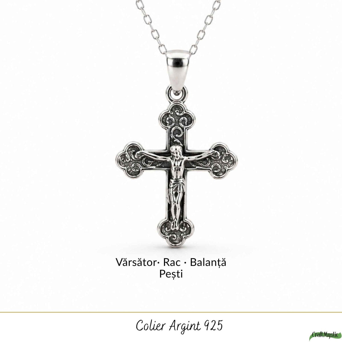 Colier Cruce cu Iisus din Argint 925 – CraftMystic