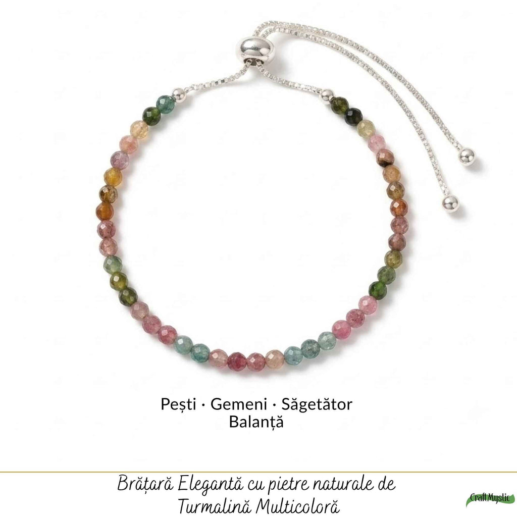 Brățară cu Turmalină Multicoloră, Argint 925 – CraftMystic