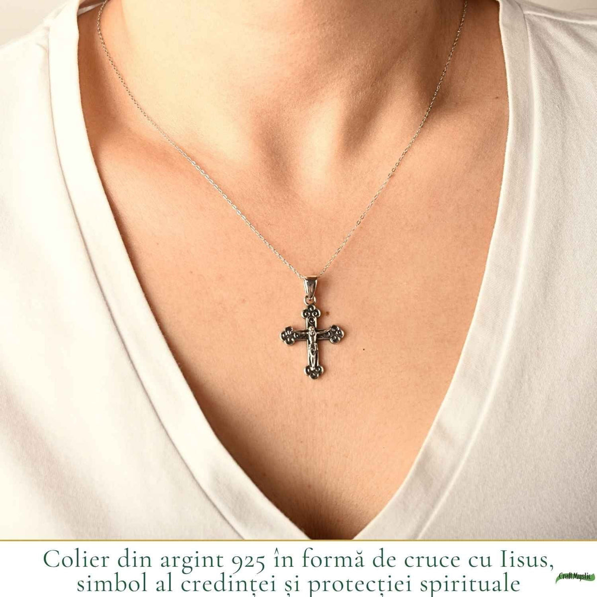 Colier Cruce cu Iisus din Argint 925 – CraftMystic