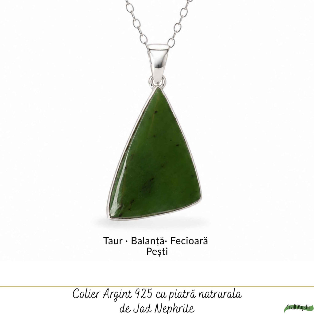 Colier cu Jad Nefrit, Argint 925 – CraftMystic