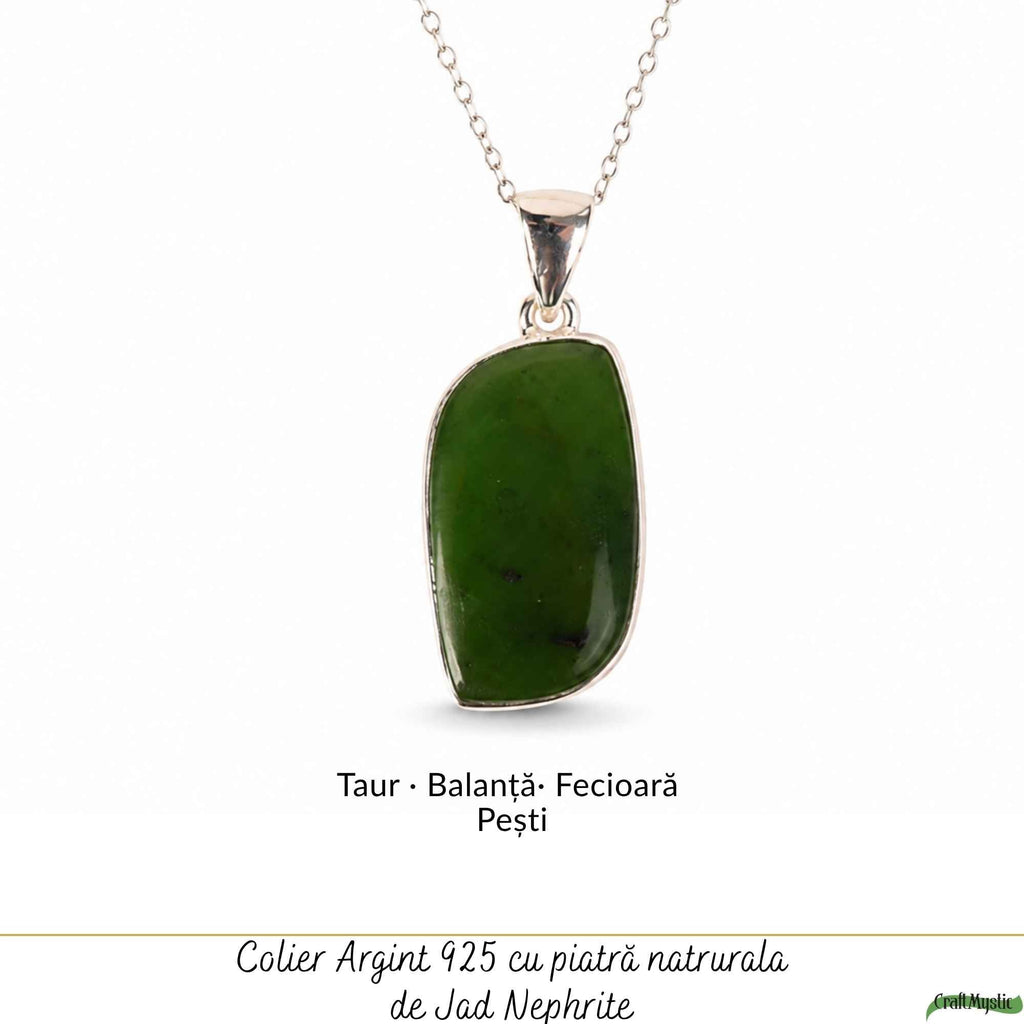 Colier cu Jad Nefrit, Argint 925 – CraftMystic