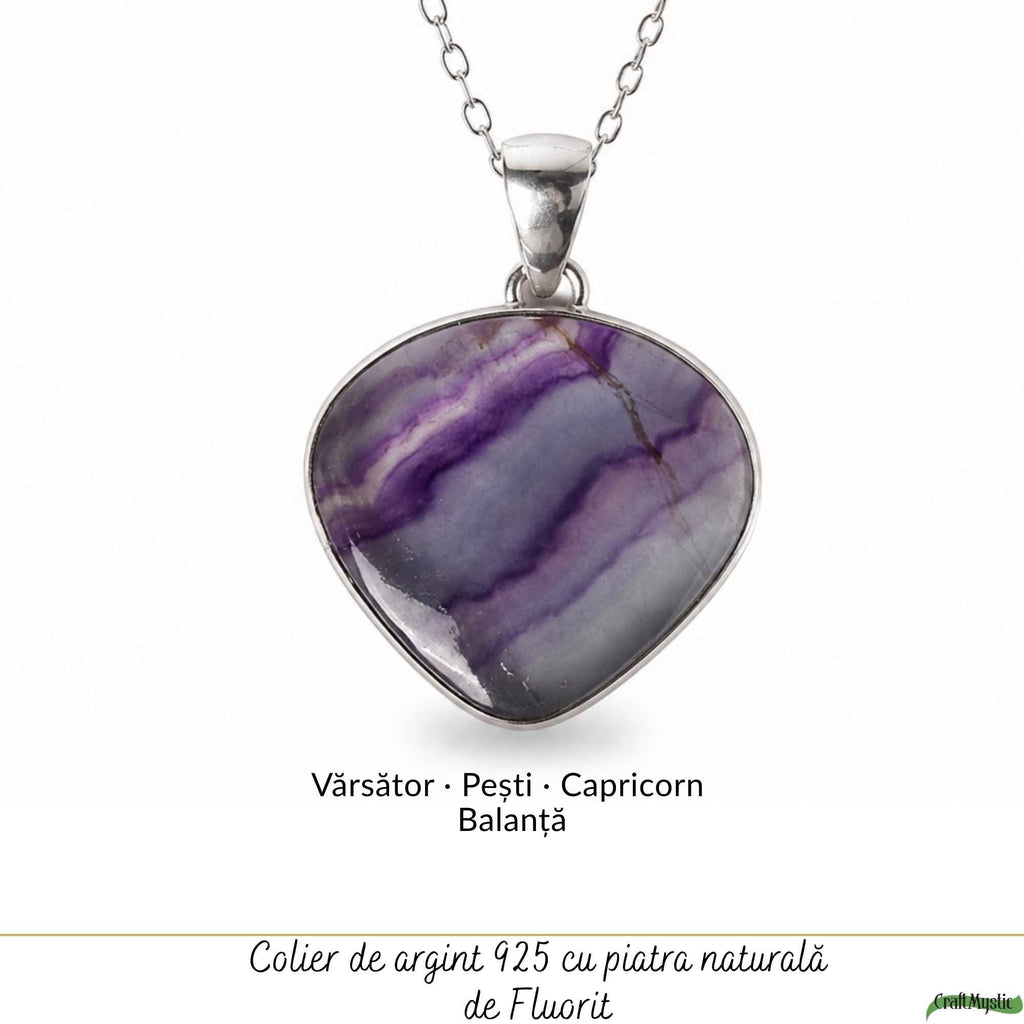 Colier cu Fluorit, Argint 925 – CraftMystic