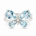 Inel Argint 925 ajustabil cu Piatra Naturala de Topaz Albastru Fluture – Claritate si Incredere