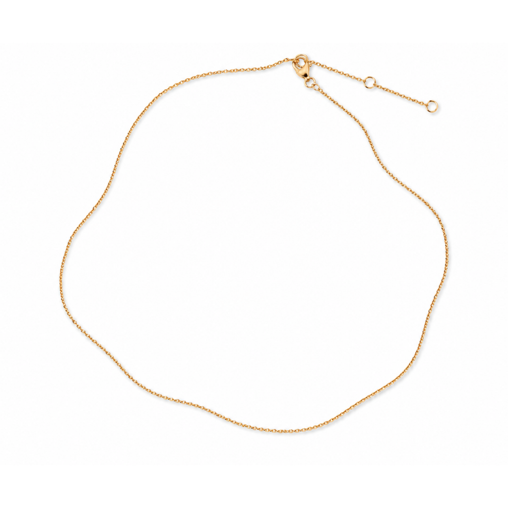 Lanț Argint 925 placat cu Aur 18K unisex cu zale fine