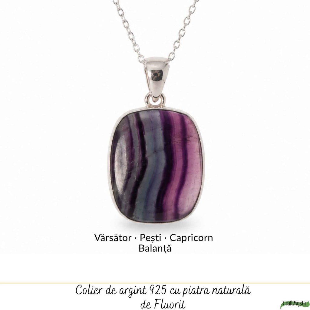 Colier cu Fluorit, Argint 925 – CraftMystic