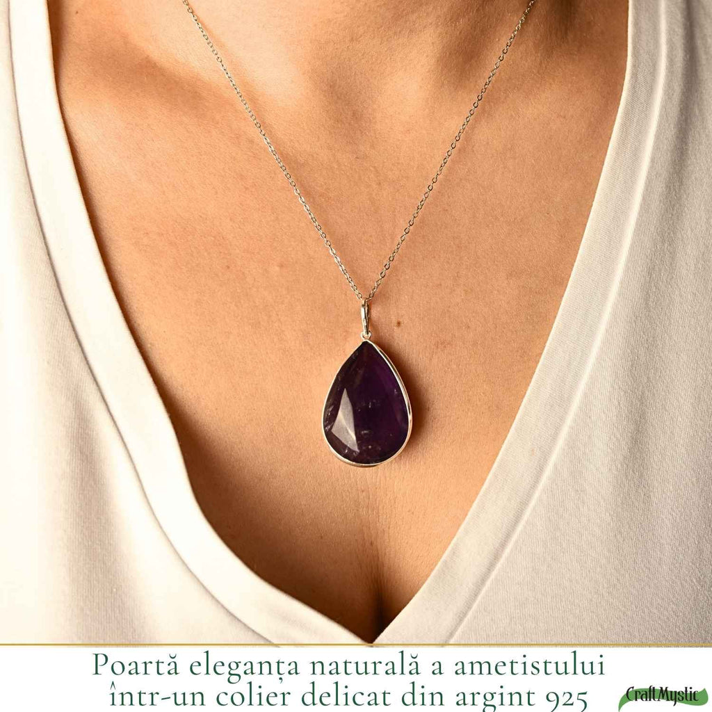 Colier cu Ametist, Argint 925 – CraftMystic