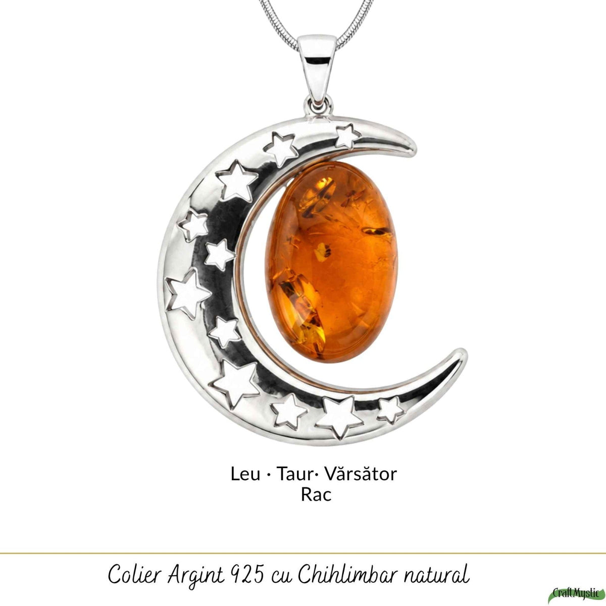 Colier cu Chihlimbar, Argint 925 – CraftMystic