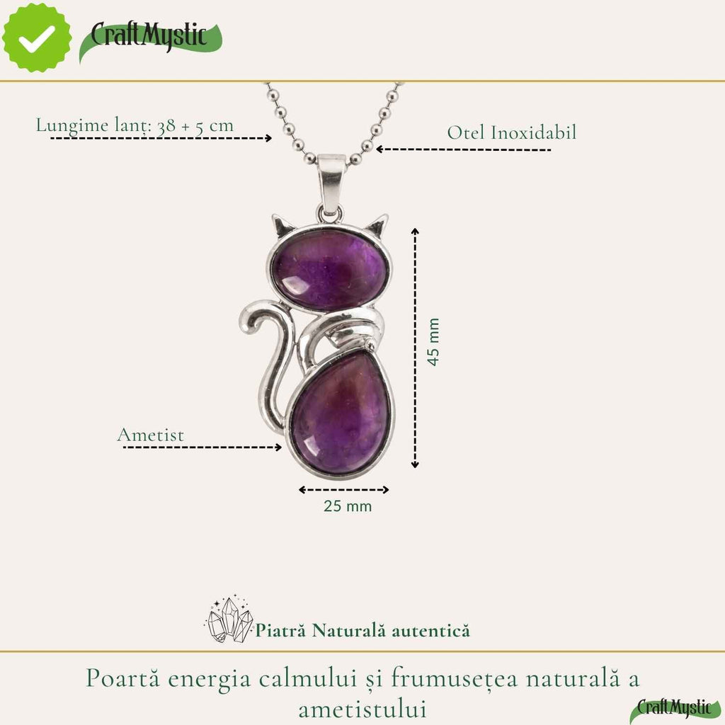 Colier cu Ametist, Argint 925 – CraftMystic