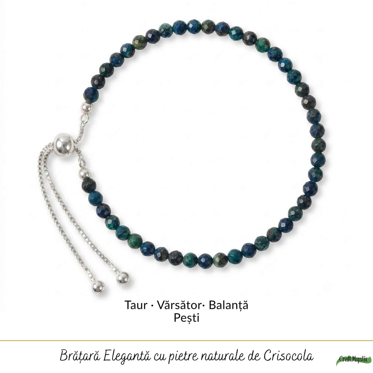 Brățară cu Crisocol, Argint 925 – CraftMystic