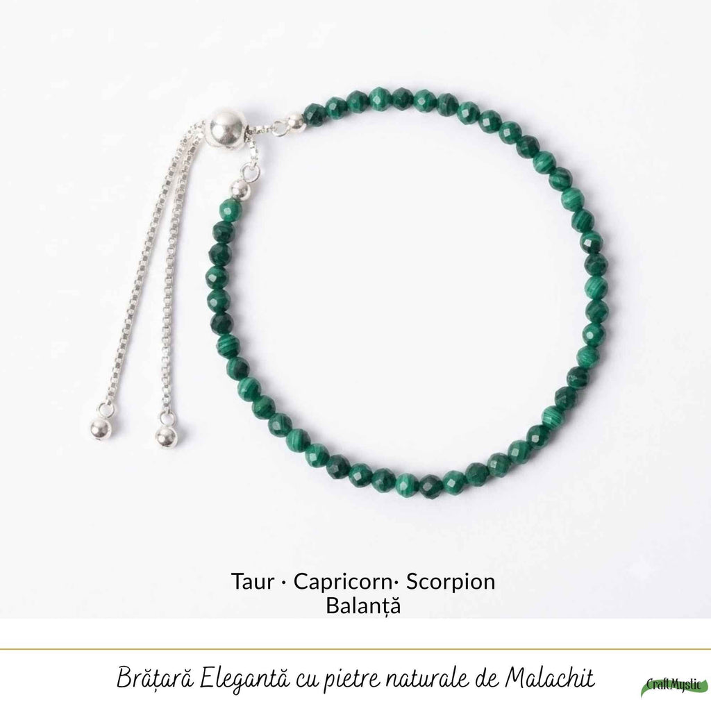 Brățară cu Malachit, Argint 925 – CraftMystic