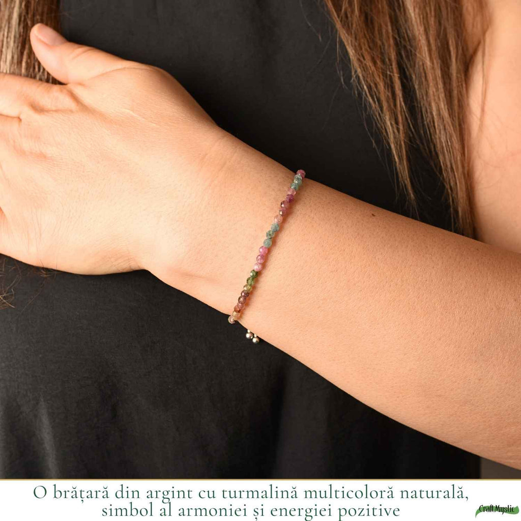 Brățară cu Turmalină Multicoloră, Argint 925 – CraftMystic