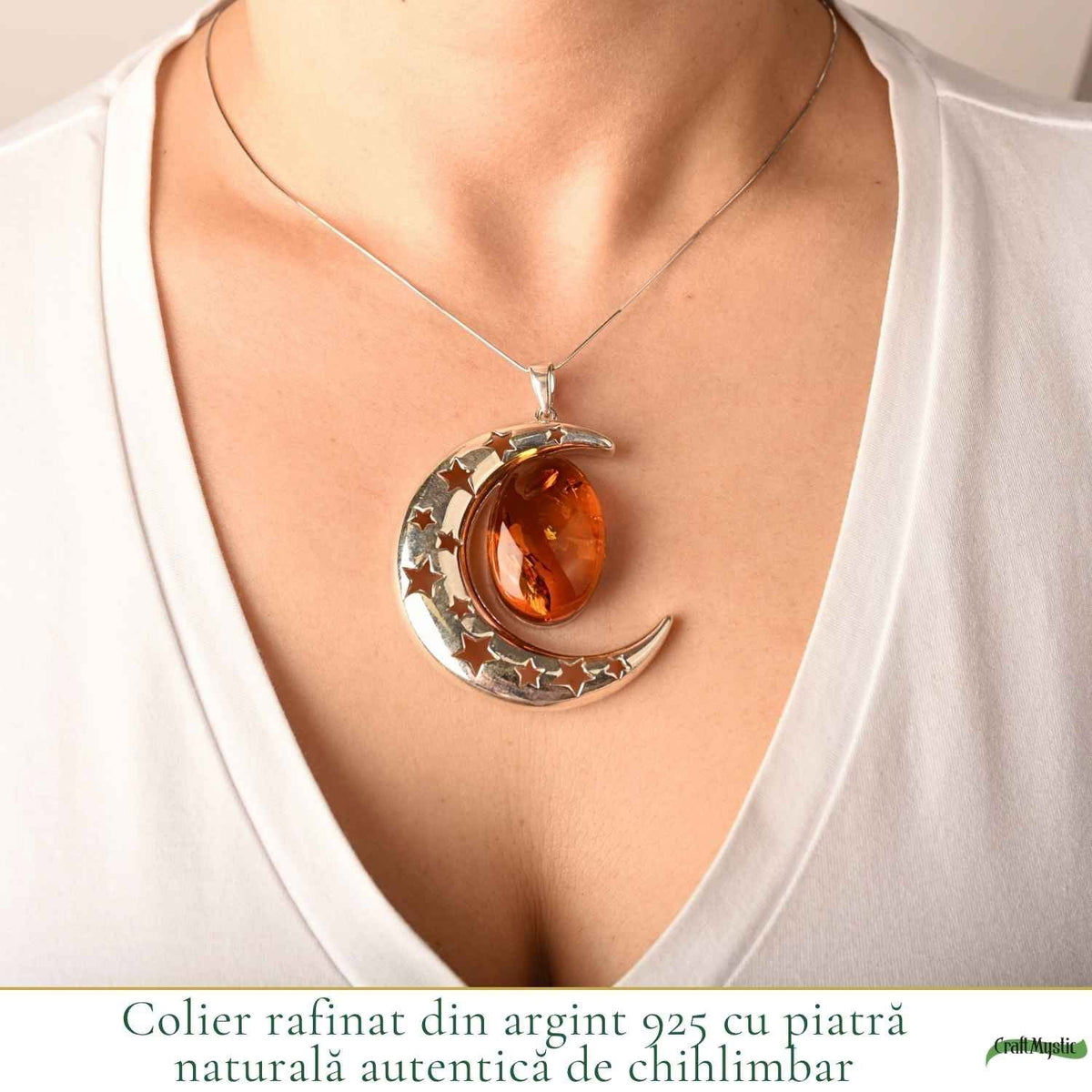Colier cu Chihlimbar, Argint 925 – CraftMystic