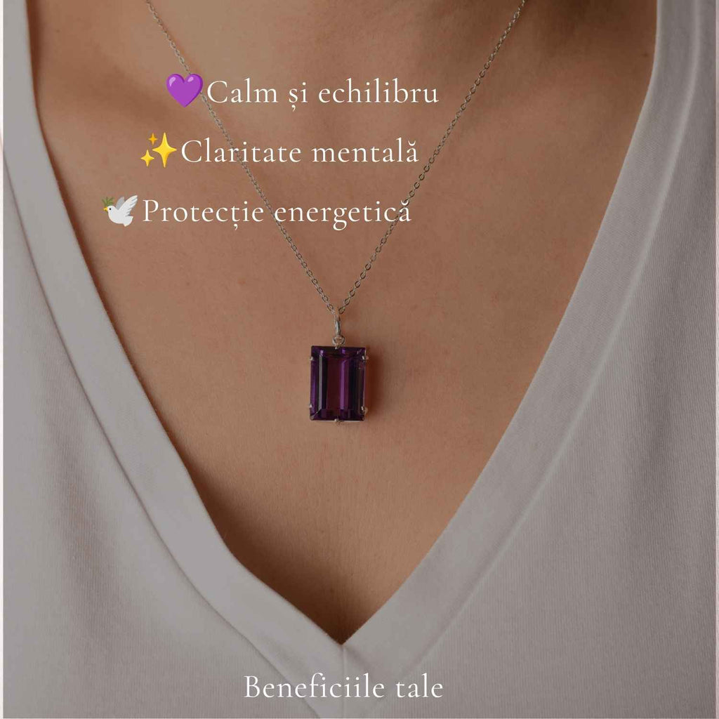 Colier cu Ametist, Argint 925 – CraftMystic