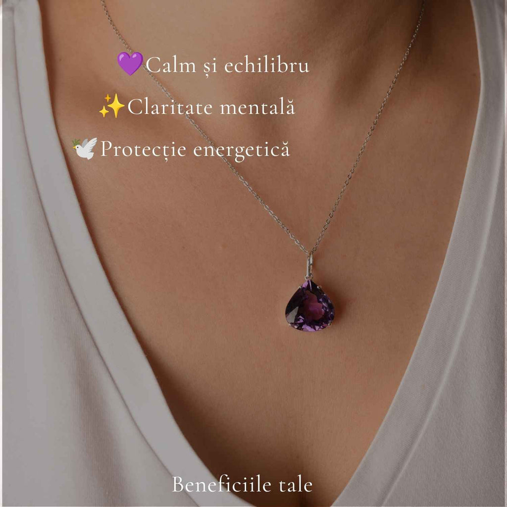 Colier cu Ametist, Argint 925 – CraftMystic