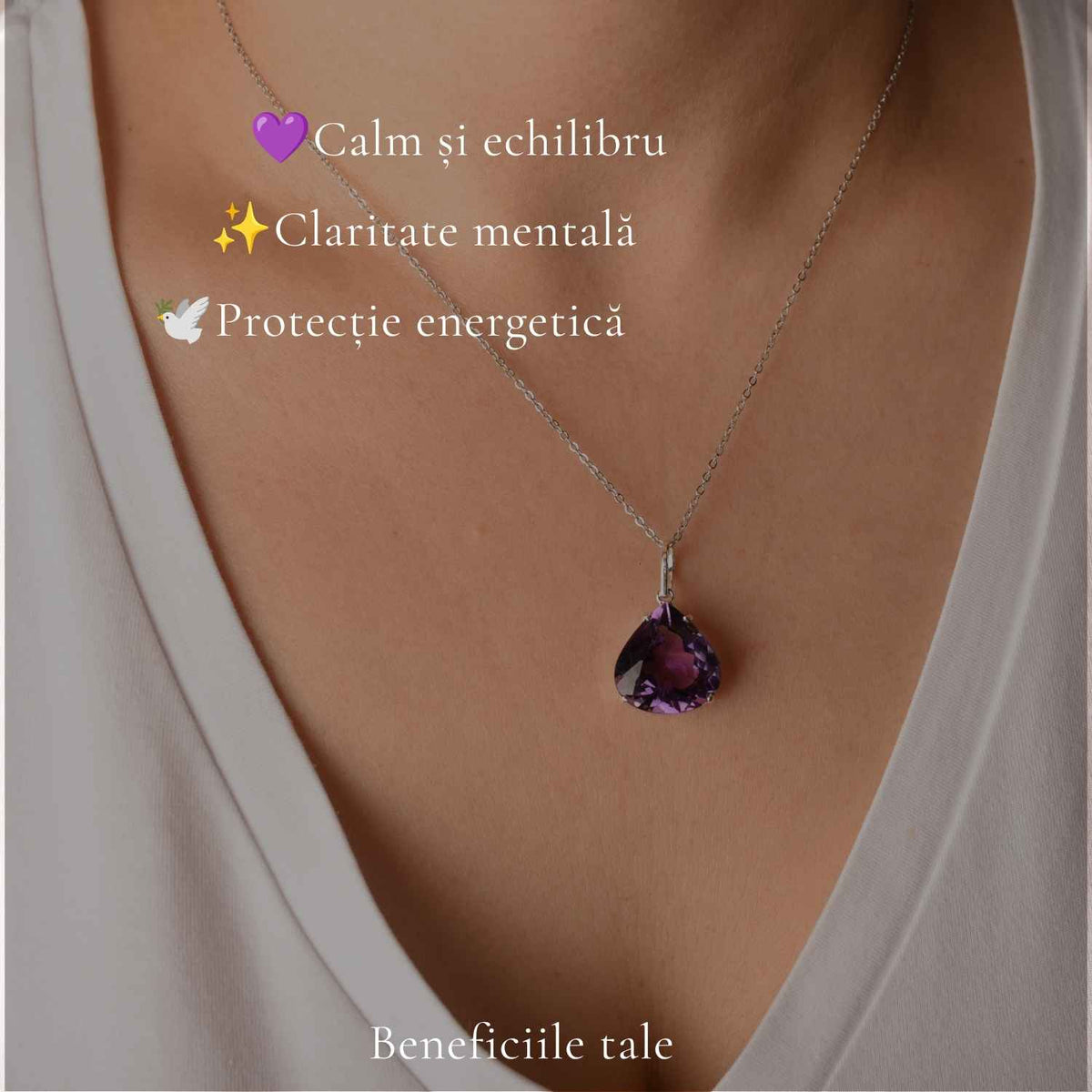 Colier cu Ametist, Argint 925 – CraftMystic