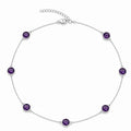 Colier Argint 925 cu Ametist Fatetat – Calm, Claritate si Echilibru