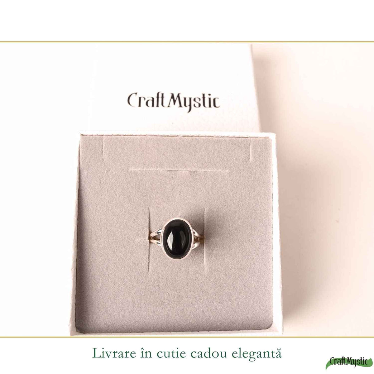 Inel Argint 925 cu Onix Natural Oval – Protectie si Stabilitate