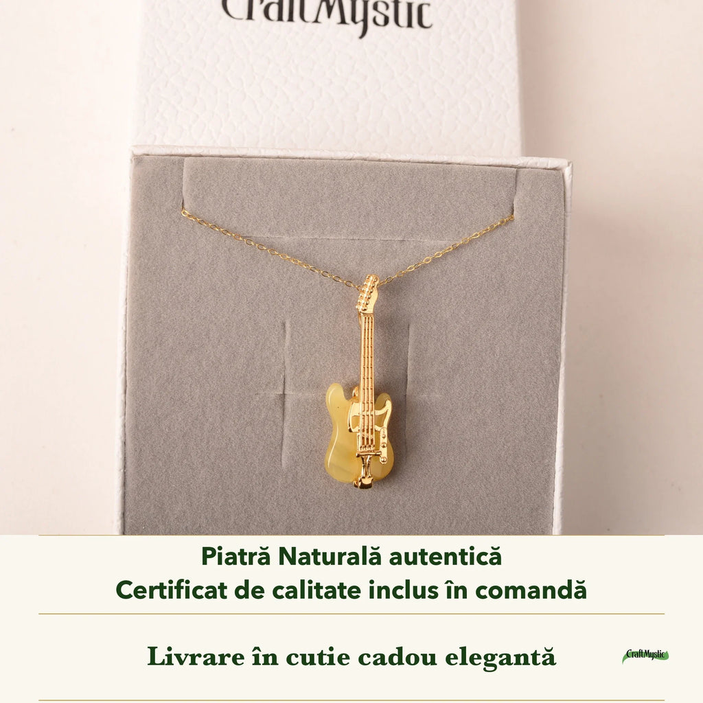 Pandantiv cu Chihlimbar în cutia cadou CraftMystic, cu certificatul de calitate