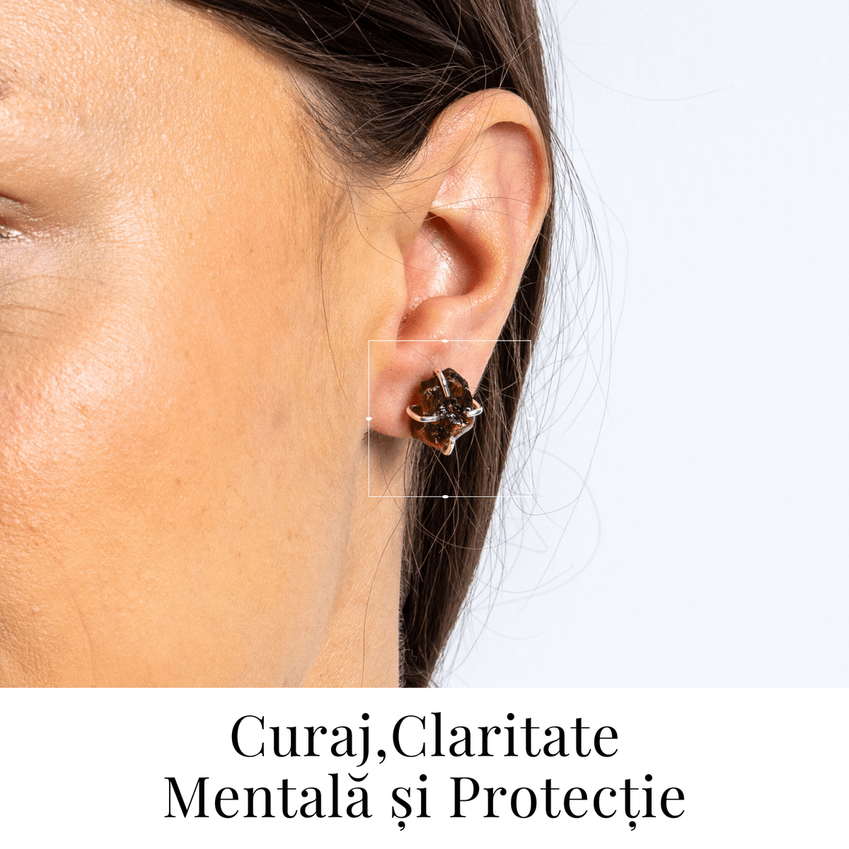 Cercei argintii cu Ochi de Tigru brut – Protectie, curaj si claritate mentala