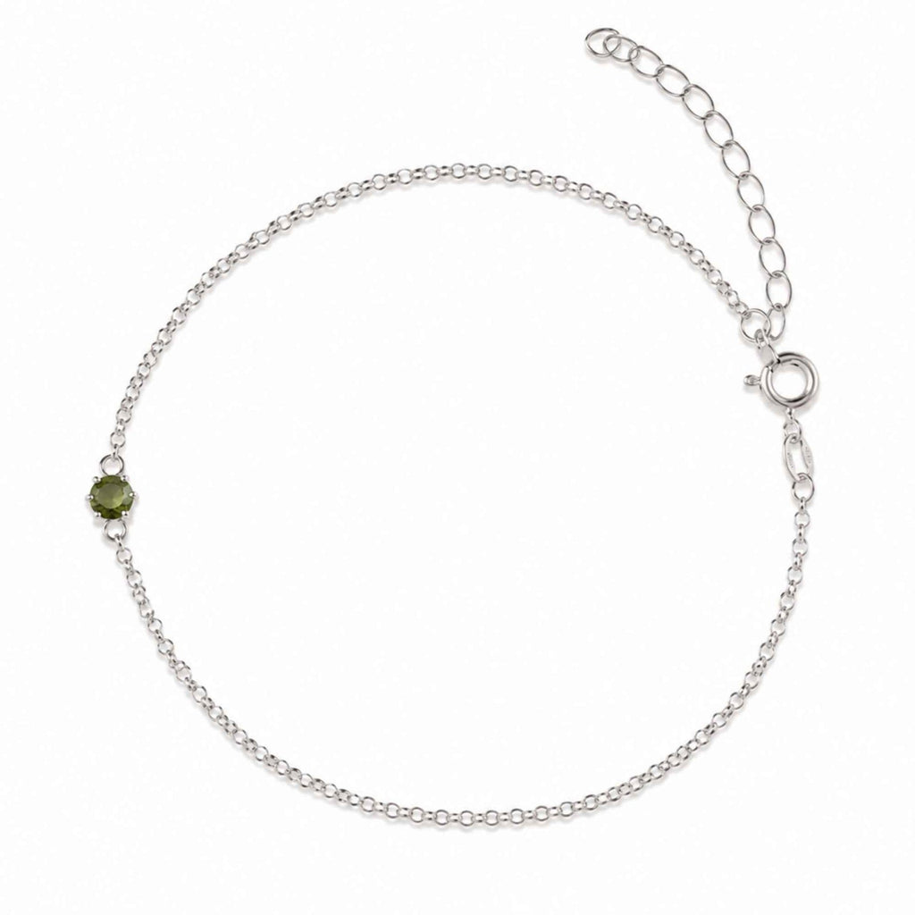 Brățară cu Moldavit, Argint 925 – CraftMystic