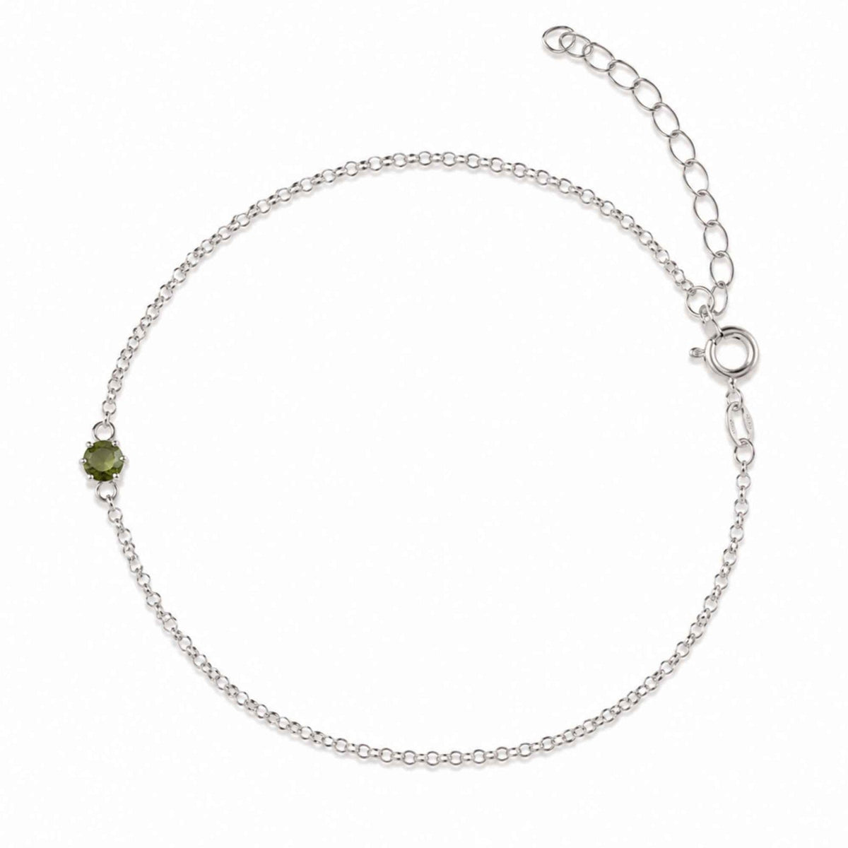 Brățară cu Moldavit, Argint 925 – CraftMystic