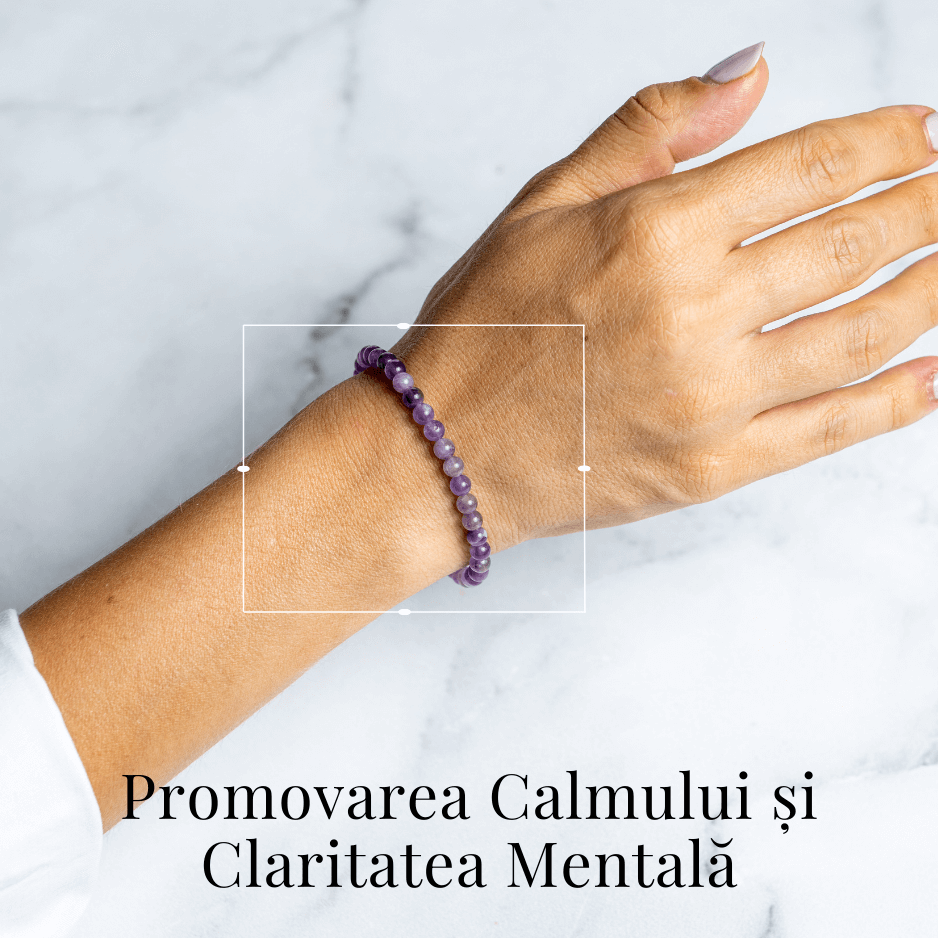 Bratara Elastica din Ametist 5mm – Claritate Mentala si Echilibru Emoțional