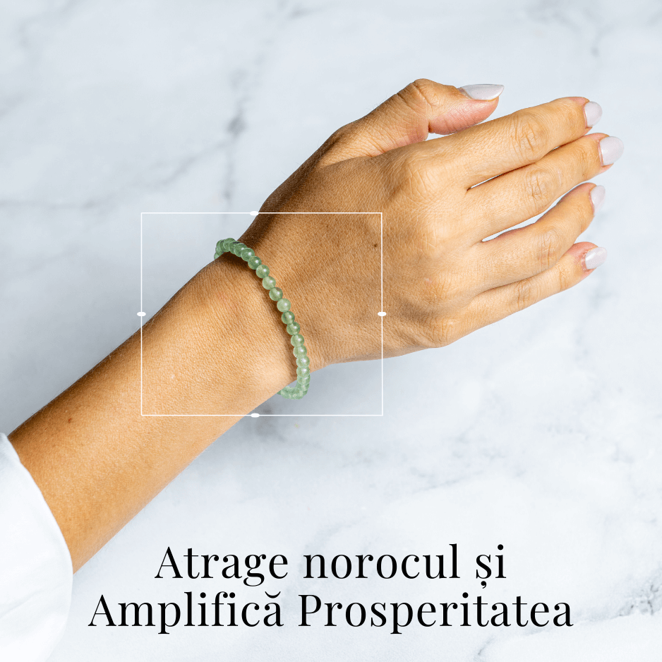 Bratara Elastica din Aventurin Verde 5mm – Noroc si Abundenta