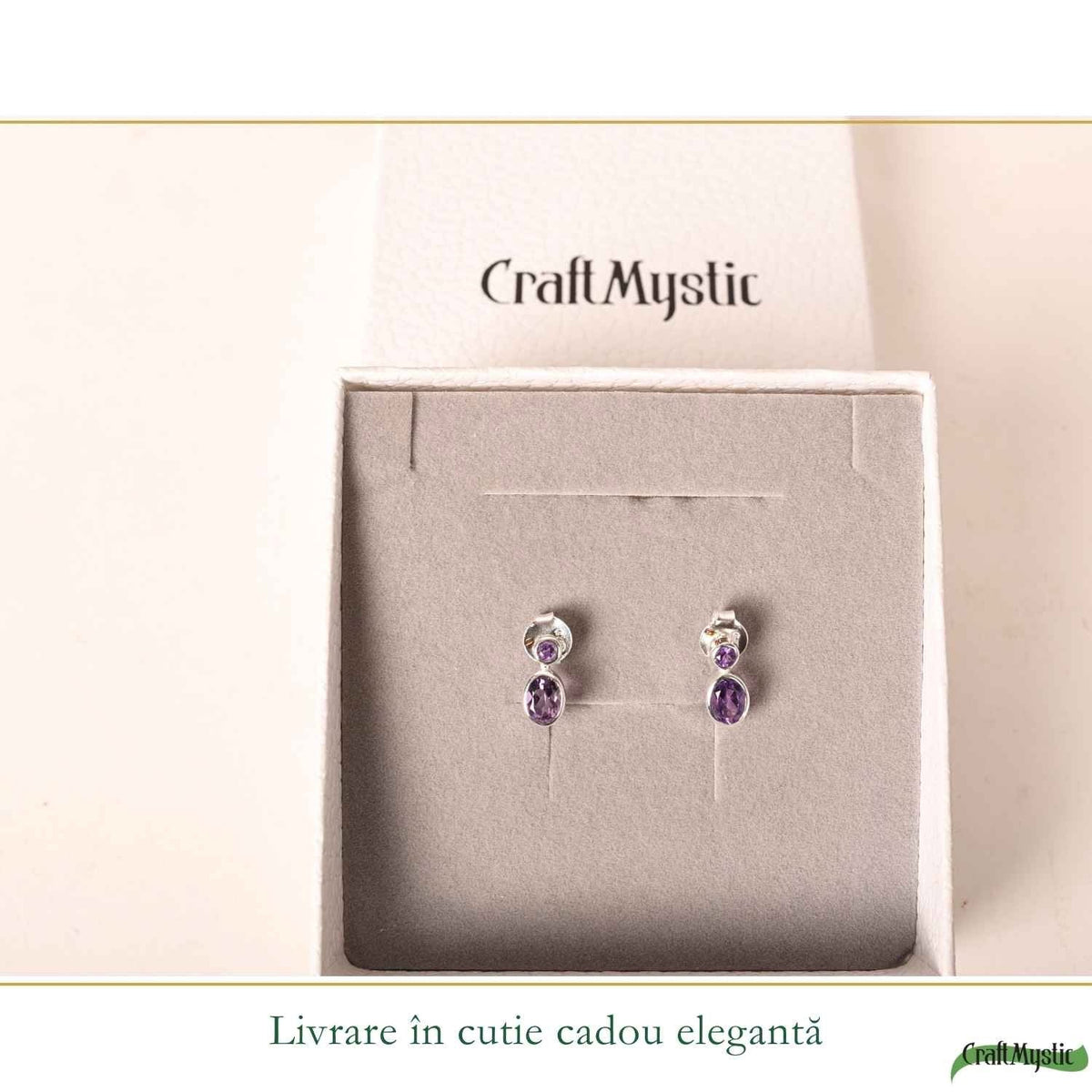 Cercei cu Ametist, Argint 925 – CraftMystic