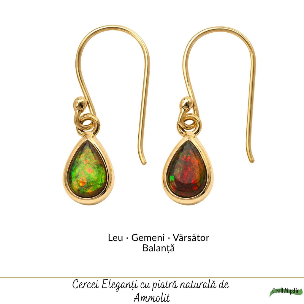 Cercei cu Amolit, Argint 925 – CraftMystic