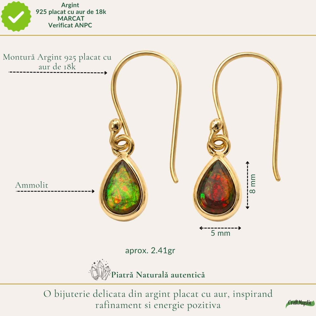 Cercei cu Amolit, Argint 925 – CraftMystic