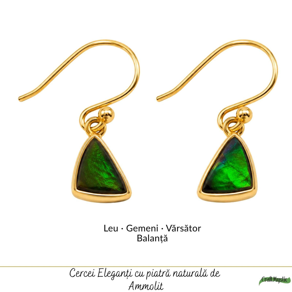 Cercei cu Amolit, Argint 925 – CraftMystic