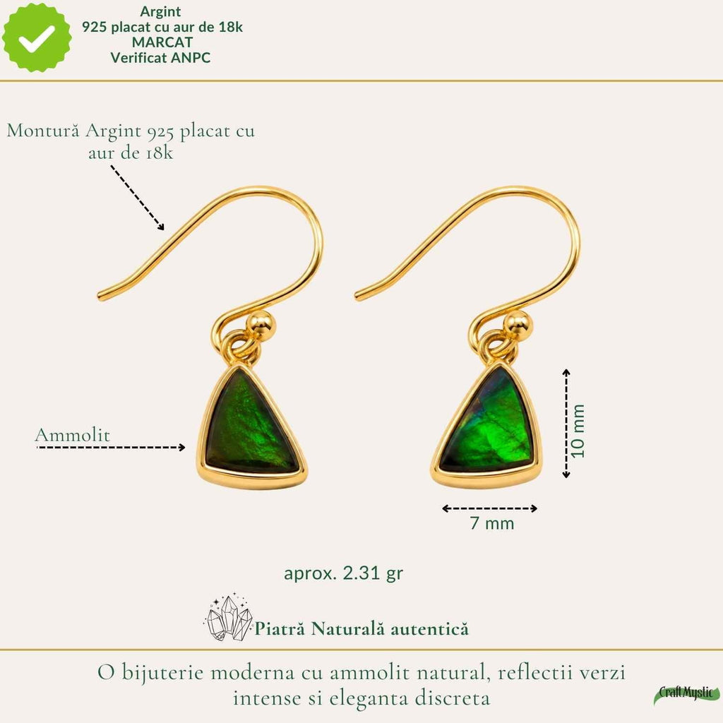 Cercei cu Amolit, Argint 925 – CraftMystic