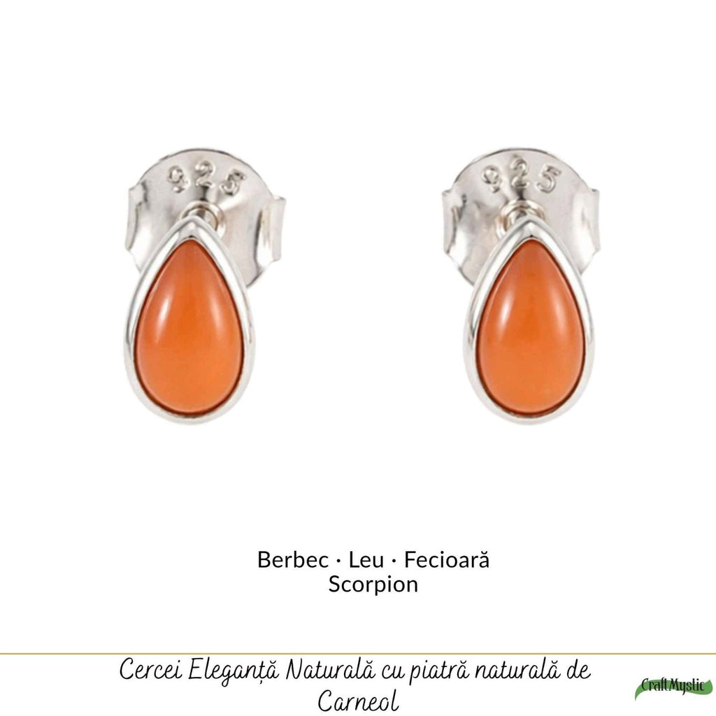 Cercei cu Carneol, Argint 925 – CraftMystic