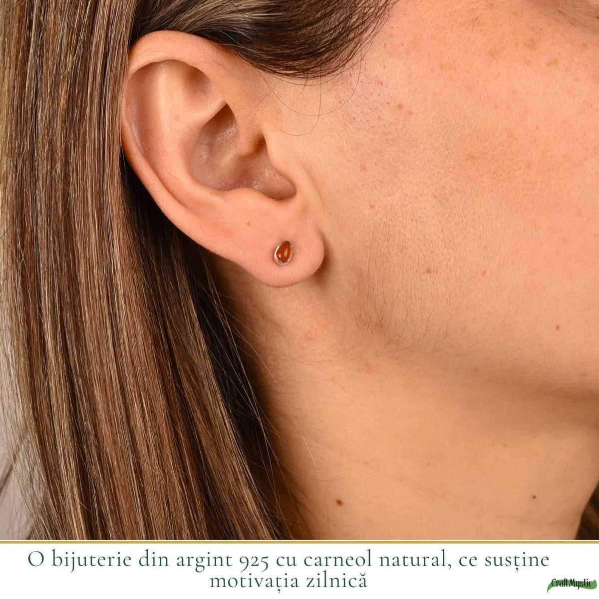 Cercei cu Carneol, Argint 925 – CraftMystic