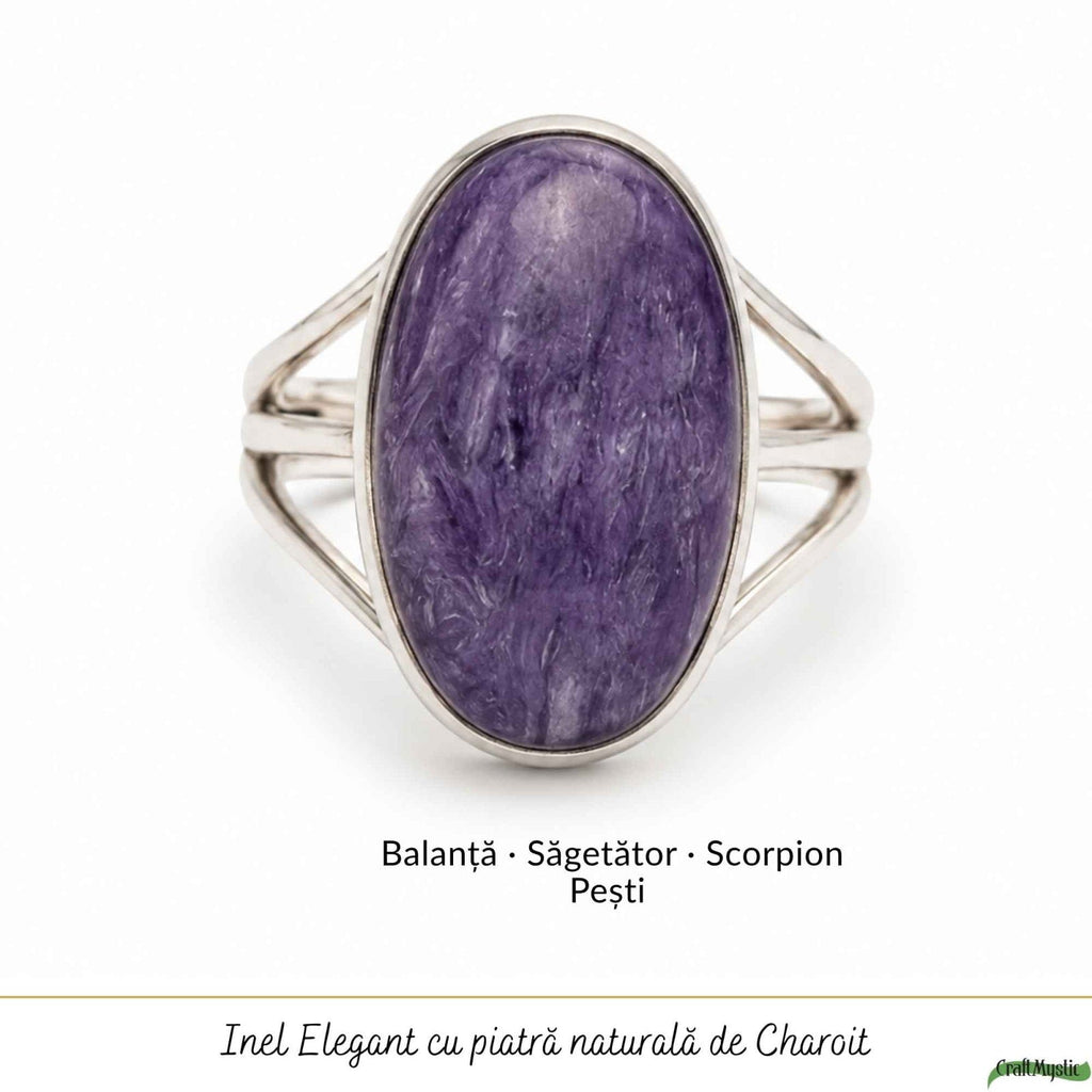 Inel cu Charoit, Argint 925 – CraftMystic