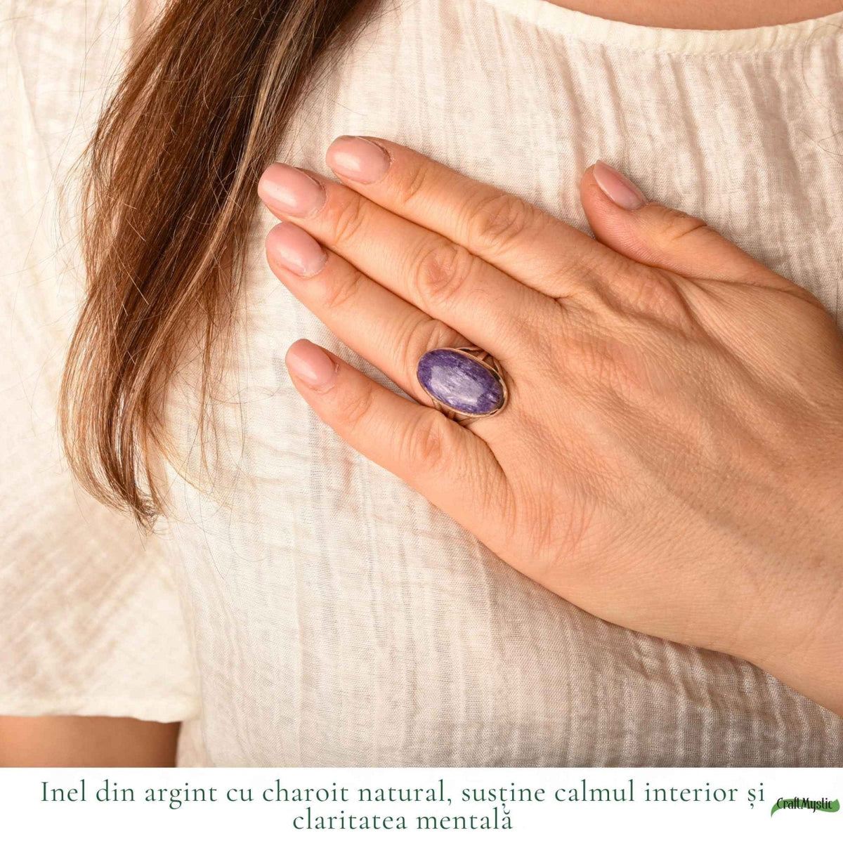 Inel cu Charoit, Argint 925 – CraftMystic
