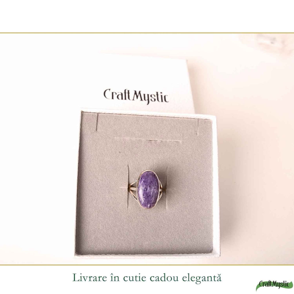 Inel cu Charoit, Argint 925 – CraftMystic