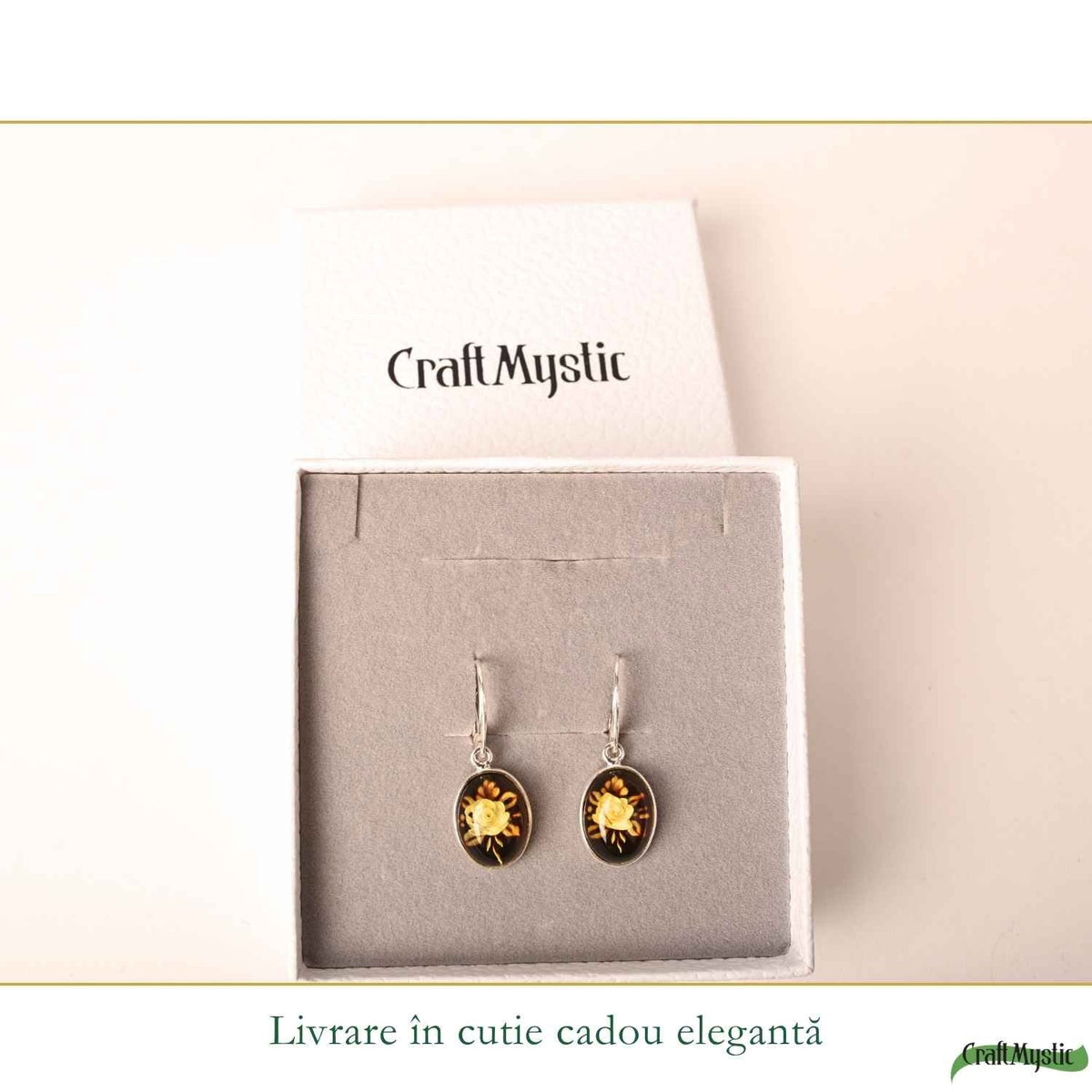 Cercei cu Chihlimbar, Argint 925 – CraftMystic