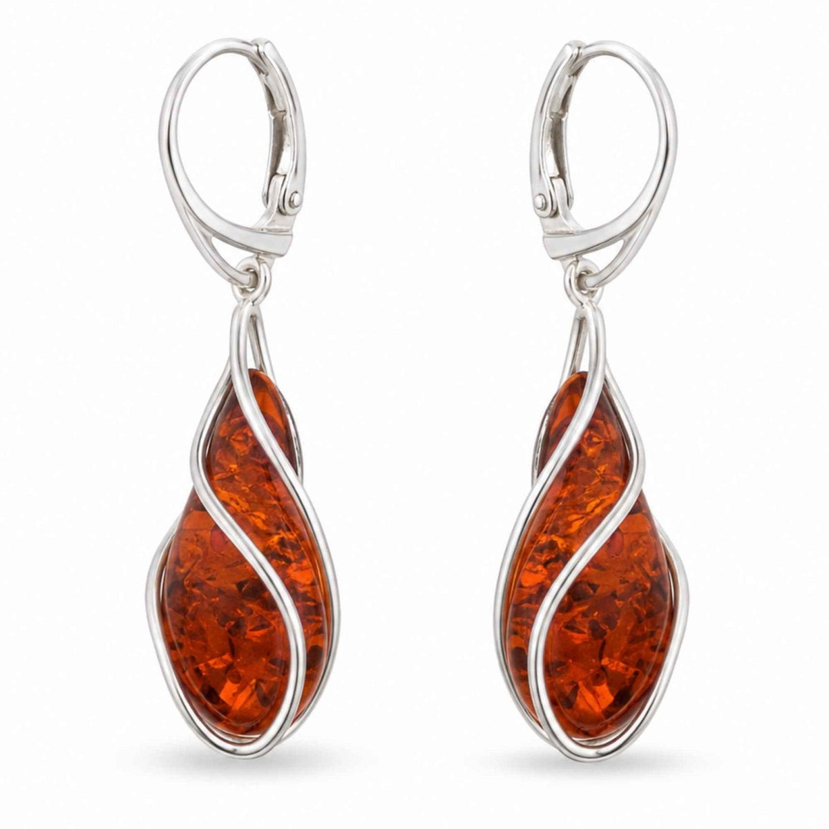 Cercei cu Chihlimbar, Argint 925 – CraftMystic