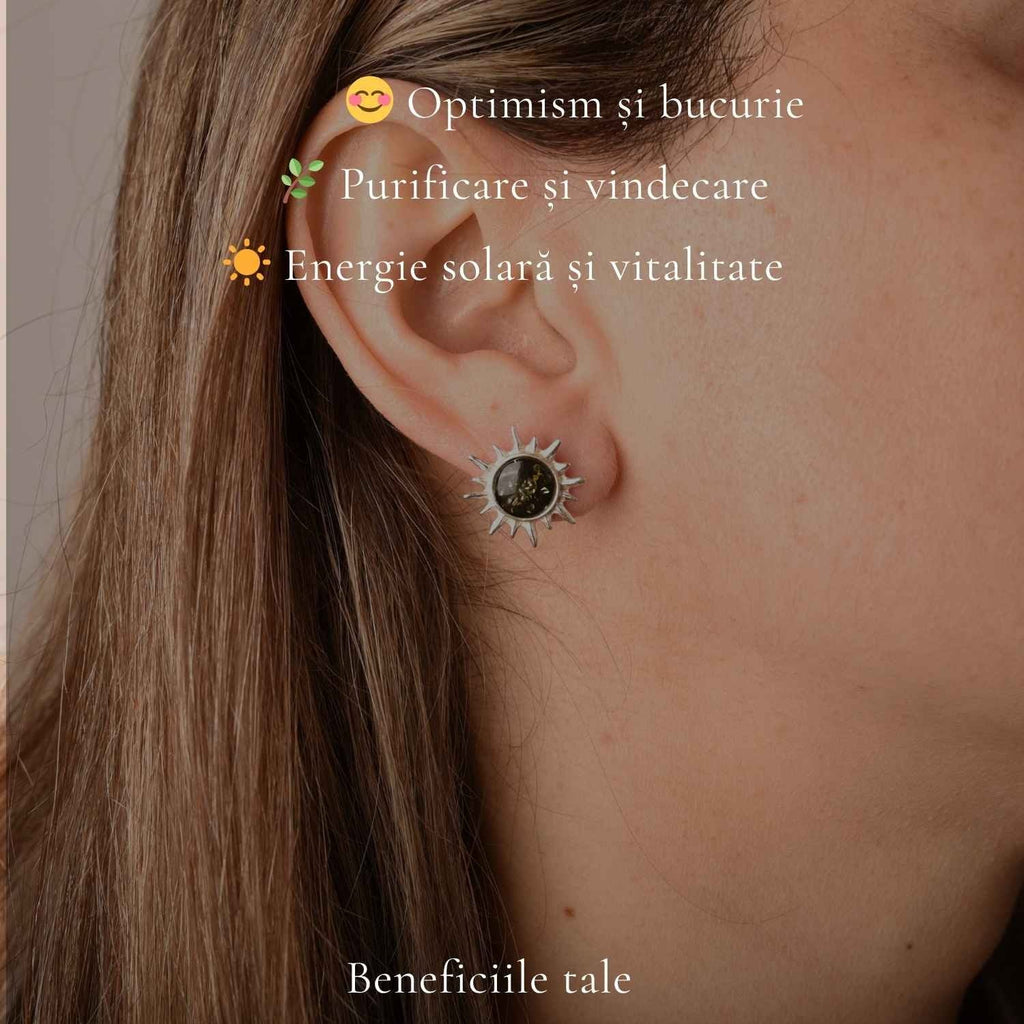 Cercei cu Chihlimbar, Argint 925 – CraftMystic