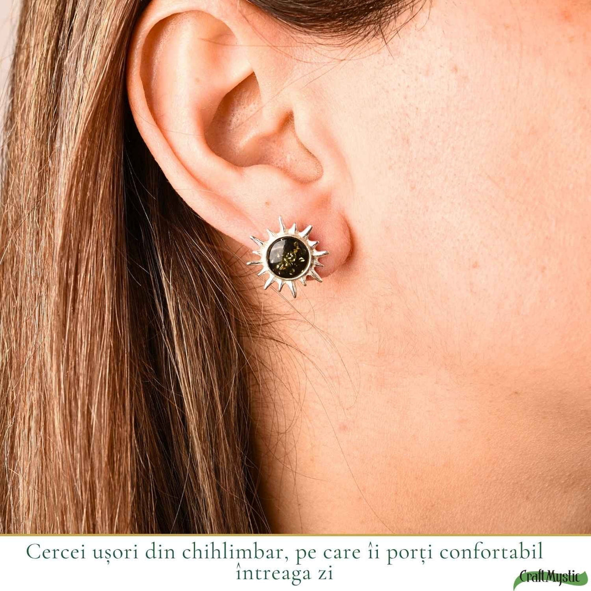 Cercei cu Chihlimbar, Argint 925 – CraftMystic