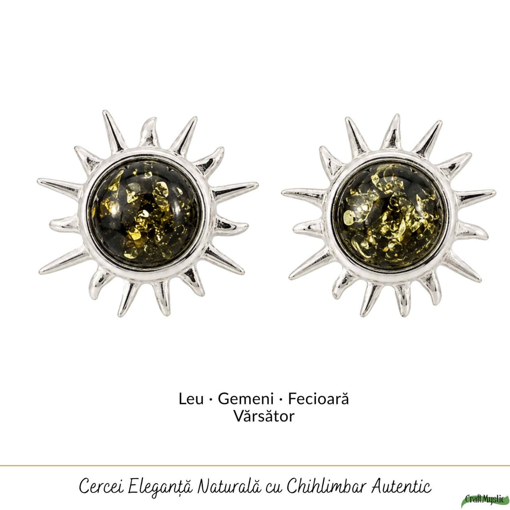 Cercei cu Chihlimbar, Argint 925 – CraftMystic