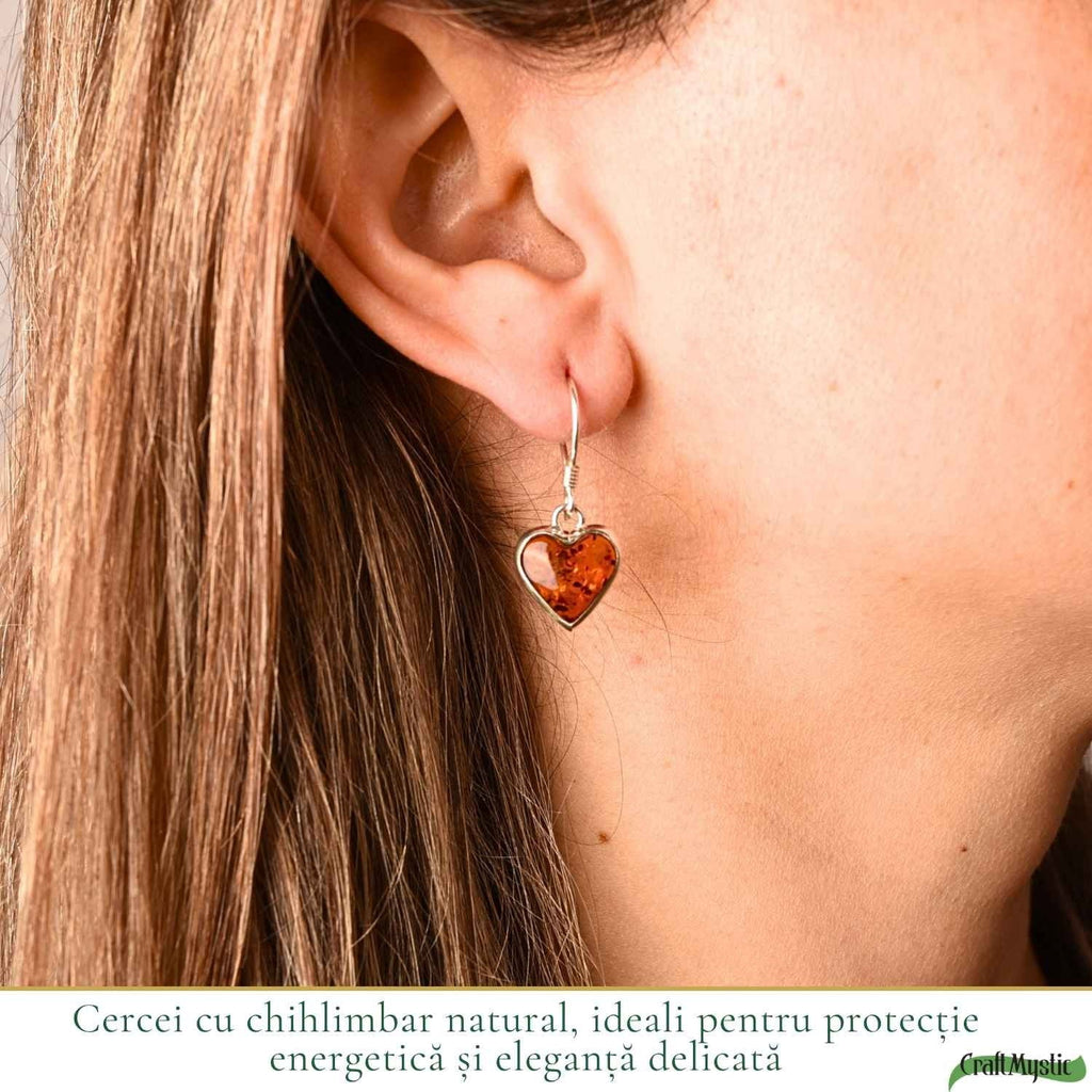 Cercei cu Chihlimbar, Argint 925 – CraftMystic