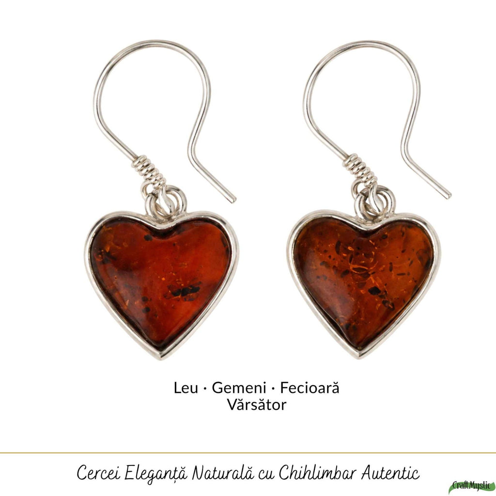 Cercei cu Chihlimbar, Argint 925 – CraftMystic