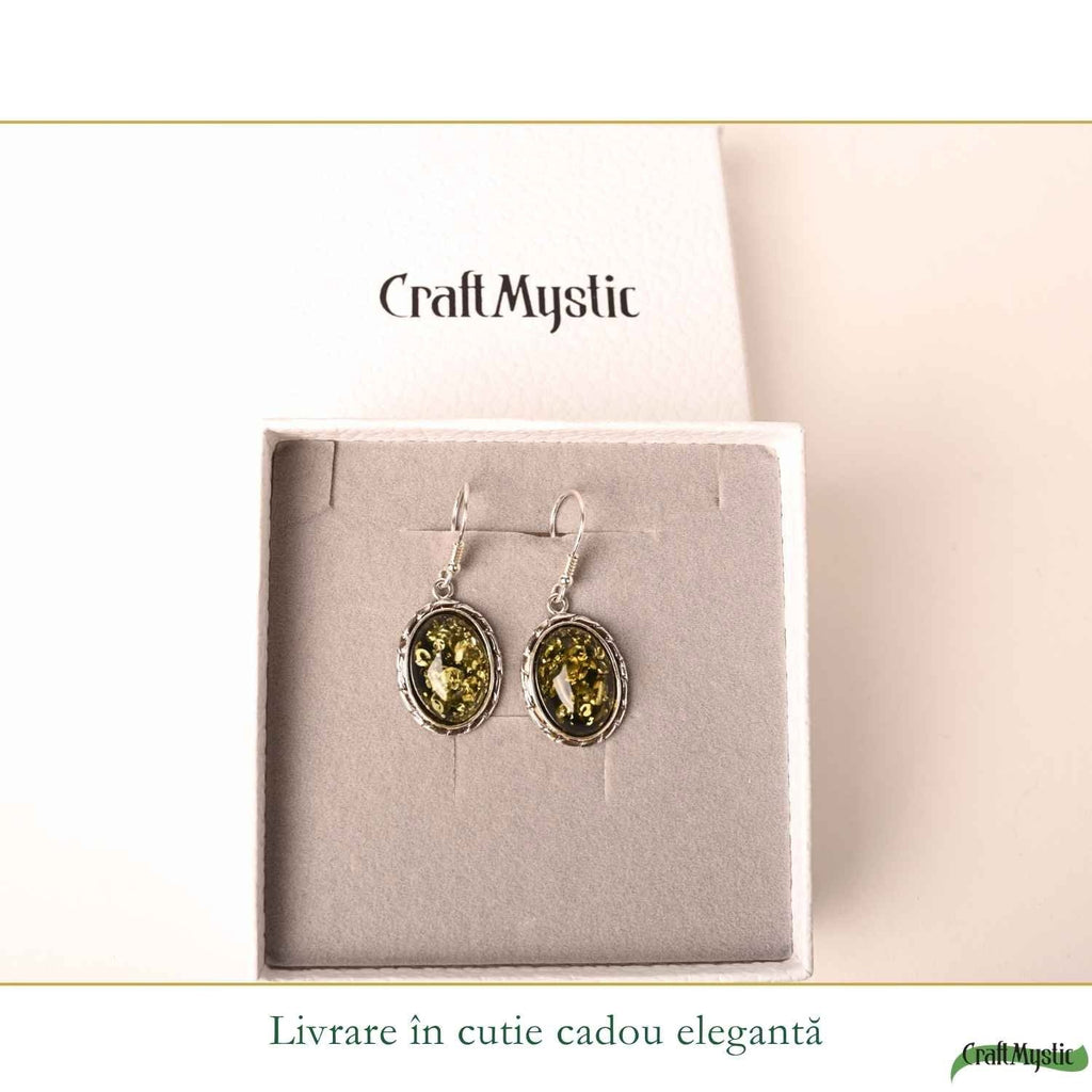 Cercei cu Chihlimbar, Argint 925 – CraftMystic