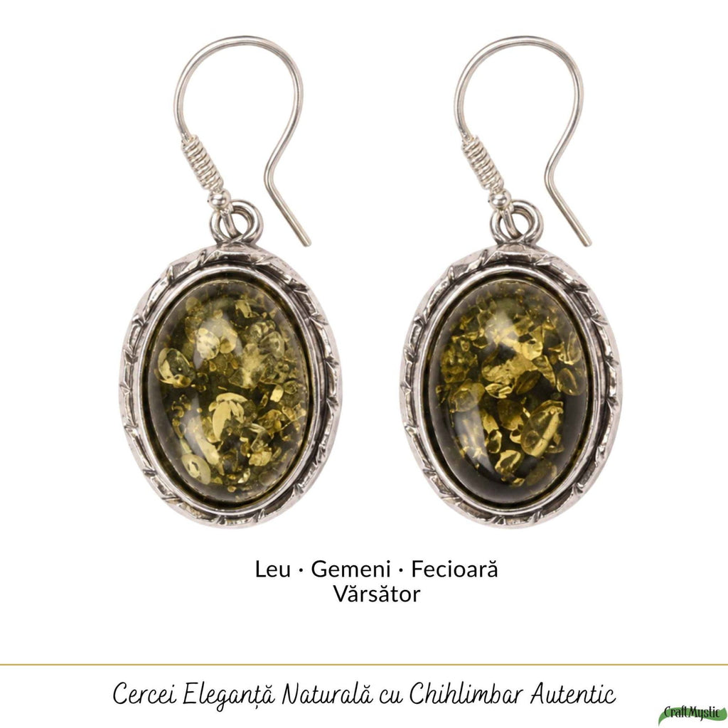 Cercei cu Chihlimbar, Argint 925 – CraftMystic