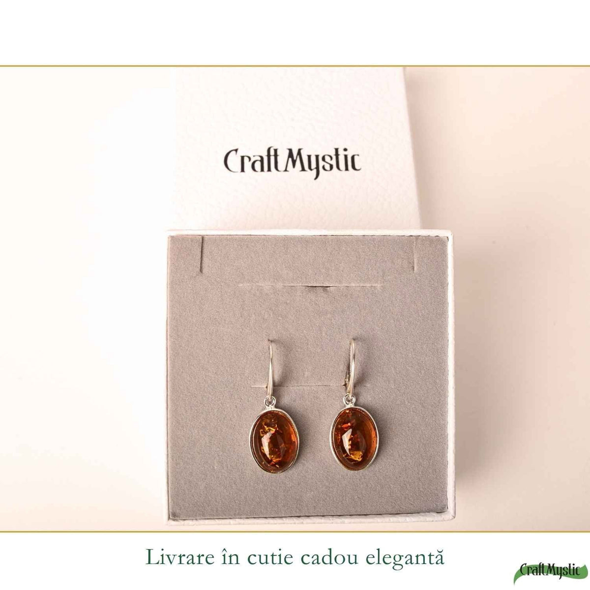 Cercei cu Chihlimbar, Argint 925 – CraftMystic