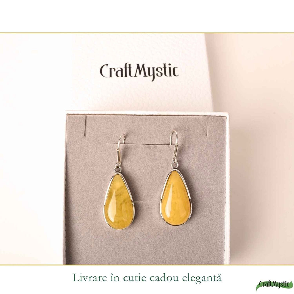 Cercei cu Chihlimbar, Argint 925 – CraftMystic